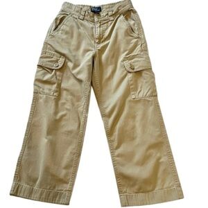 Polo Ralph Lauren Boys Cargo wide Leg Chinos Khaki Pants Beige Unisex Size 8
